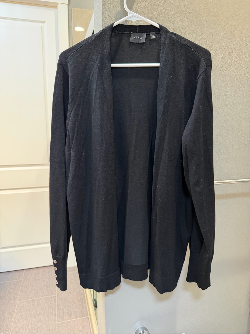 Cyrus Black Open-Front Women's Cardigan